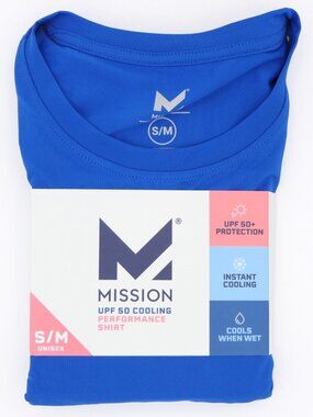 Mission UPF 50 Cooling Performance Shirt Long Sleeve Unisex Lapis Blue S/M
